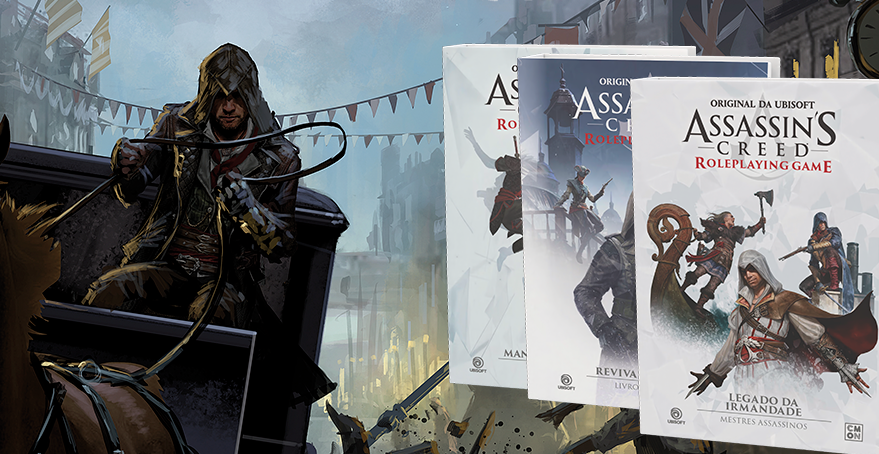 RPG de mesa de Assassin'd Creed conta chegará ao Brasil em três módulos.